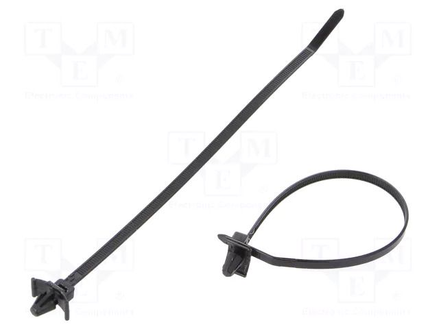 Cable tie; with fixing lugs; L: 198mm; W: 4.8mm; black; polyamide PANDUIT PLWP2S-D0