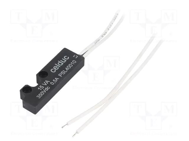 Reed switch; Pswitch: 10W; 51x16x7mm; Connection: cables; 500mA CELDUC PSL40010