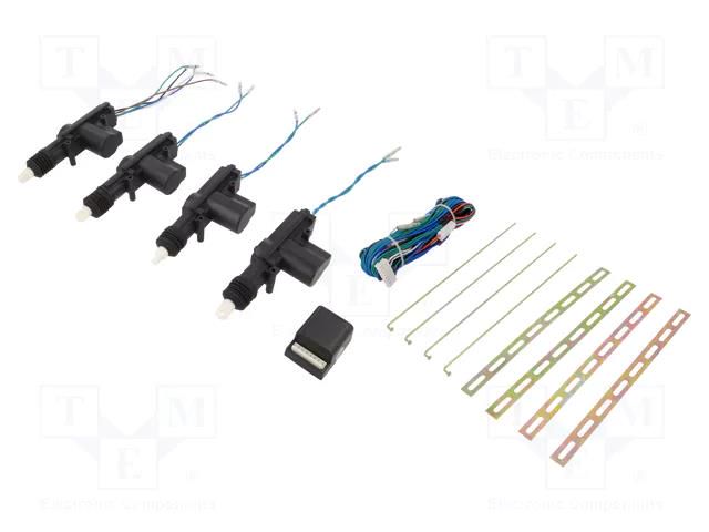 Central lock actuator; 12VDC; 4 actuators,montage accessories BOWI SIL-ZESTAW