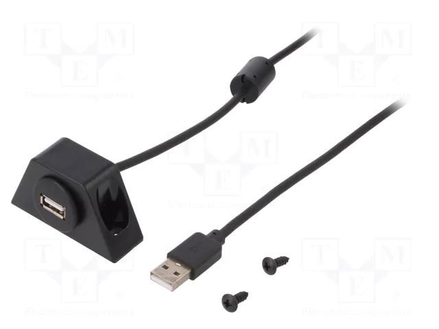 Extender; USB A socket; 2m; USB 2.0 Goobay CAR-901