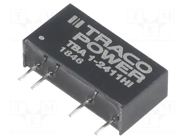 Converter: DC/DC; 1W; Uin: 21.6÷26.4VDC; Uout: 5VDC; Iout: 200mA TRACO POWER TBA1-2411HI