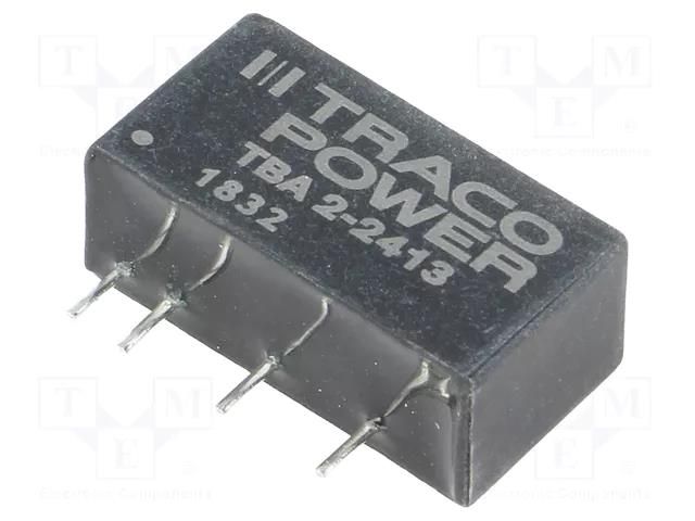 Converter: DC/DC; 2W; Uin: 21.6÷26.4VDC; Uout: 15VDC; Iout: 130mA TRACO POWER TBA2-2413