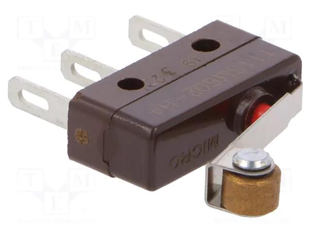 Microswitch SNAP ACTION; 5A/250VAC; with lever (with roller) HONEYWELL 111SM602-H4