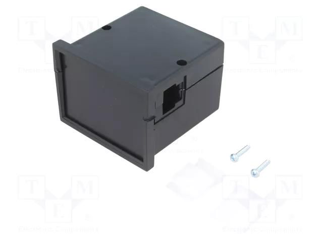 Enclosure: panel; X: 72mm; Y: 72mm; Z: 55mm; ABS; black; screwed MASZCZYK KM-62-PC/BK