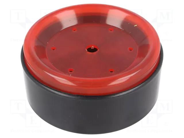 Enclosure: for alarms; Z: 43mm; ABS; black; Ø: 92mm MASZCZYK KM-94/BK