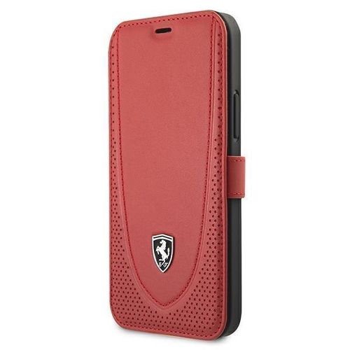 Ferrari FEOGOFLBKP12LRE iPhone 12 Pro Max 6.7&quot; red/red book Off Track Perforated, Ferrari 3700740492444 3700740492444