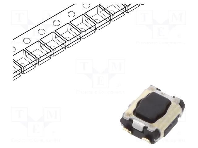 Microswitch TACT; SPST; Pos: 2; SMT; none; 1N; 2.9x3.5x1.4mm; 1.7mm PANASONIC EVPAA102K