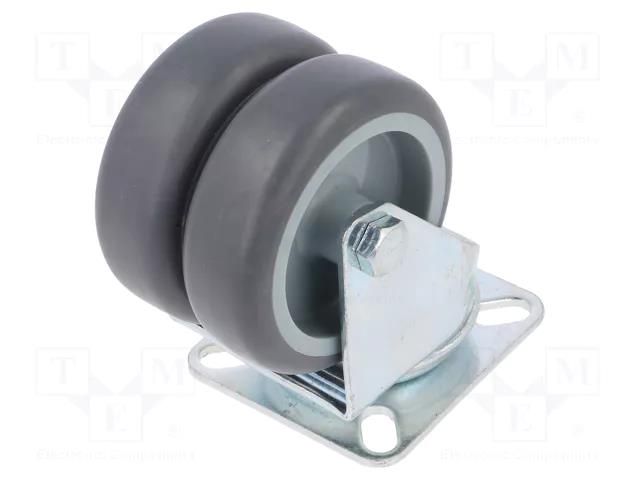 Transport wheel; Ø: 75mm; W: 50mm; H: 103mm; twin wheels,torsional RADER KPDA-TPA-75S
