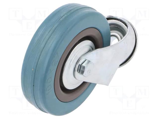 Transport wheel; Ø: 100mm; W: 25mm; H: 130mm; torsional; 65kg; steel RADER CKMA-PG-100S