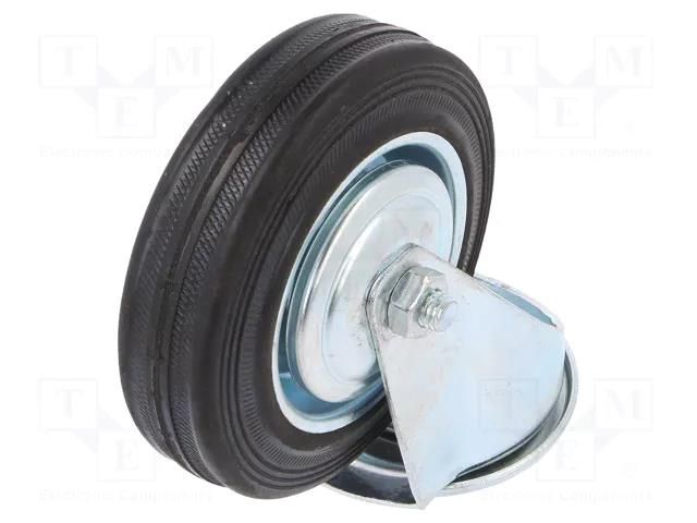 Transport wheel; Ø: 100mm; W: 25mm; H: 128mm; torsional; 70kg; rubber RADER CKJS-SG-100W
