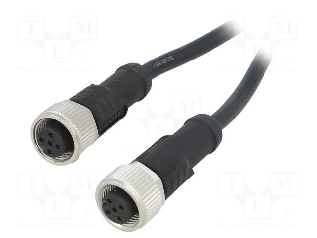Cable: for sensors/automation; M12; PIN: 5; with metal nut; plug AMPHENOL LTW M12A05FL12AFLSD001