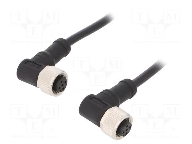 Cable: for sensors/automation; PIN: 5; with metal nut; plug; 60V AMPHENOL LTW M12A05FR12AFRSD001