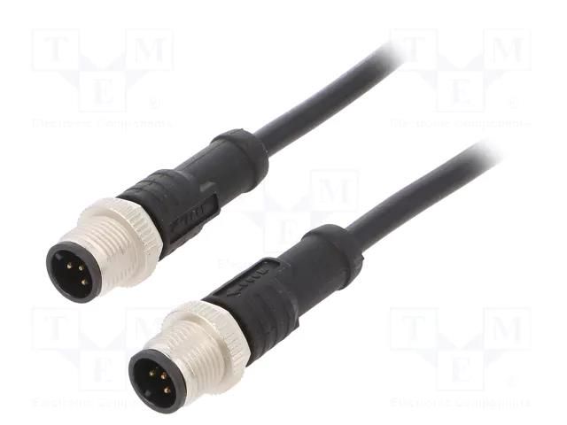 Cable: for sensors/automation; plug; PIN: 5; M12 male,both sides AMPHENOL LTW M12A05ML12AMLSD001