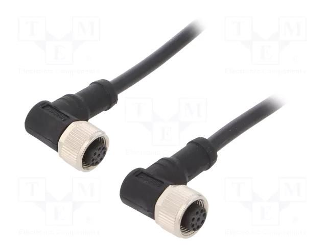 Cable: for sensors/automation; PIN: 8; with metal nut; plug; 30V AMPHENOL LTW M12A08FR12AFRSD001