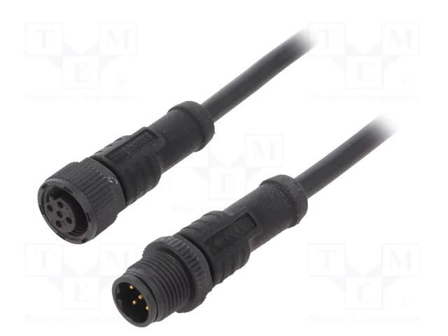 Cable: for sensors/automation; plug; PIN: 5; M12 male,M12 female AMPHENOL LTW MSBP05MLSBPFLSD001