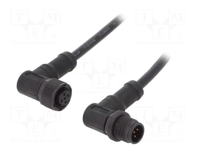 Cable: for sensors/automation; PIN: 5; with plastic nut; plug; 60V AMPHENOL LTW MSBP05MRSBPFRSD001