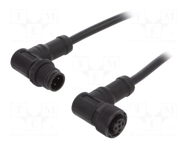 Cable: for sensors/automation; PIN: 4; with plastic nut; plug AMPHENOL LTW MSDP04MRSDPFRSD001