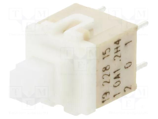 Switch: keypad; Pos: 2; DPST; 0.1A/32VDC; white; none; THT; 1.2N; PVA C&K PVA1OAH41.2NV2