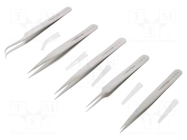 Kit: tweezers; for precision works; 5pcs. LINDSTRÖM SA.9857