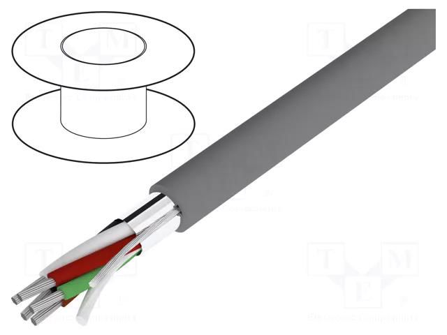 Wire; Alpha Essential C&C; 5x24AWG; shielded,Al-PET foil; PVC ALPHA WIRE 6305-SL001