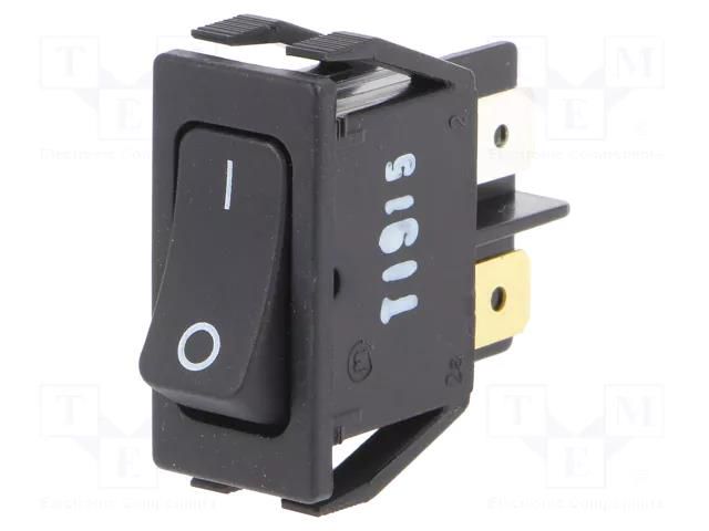 ROCKER; DPST; Pos: 2; ON-OFF; 16A/250VAC; black; IP40; none; 1552 Marquardt 1552.3112