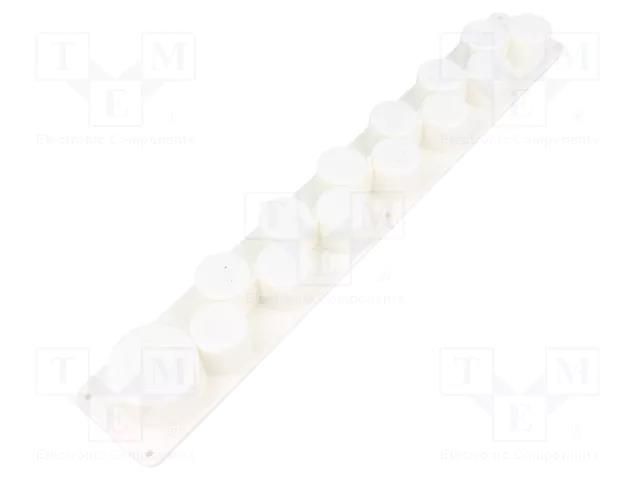 Multigate grommet; elastomer thermoplastic TPE; white; IP30; HTP HT HI TECH POLYMERS HTP-14-TPE