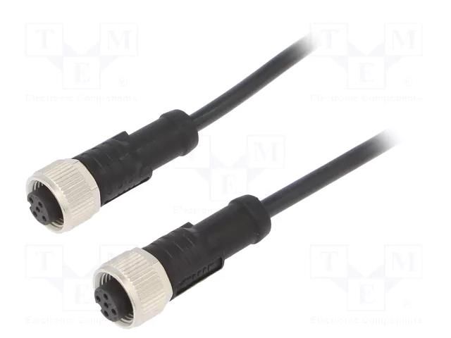 Cable: for sensors/automation; PIN: 5; with metal nut; plug; 60V AMPHENOL LTW M12A05FL12AFLSB001