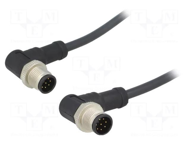 Cable: for sensors/automation; PIN: 8; with metal nut; plug; 30V AMPHENOL LTW M12A08MR12AMRSB001