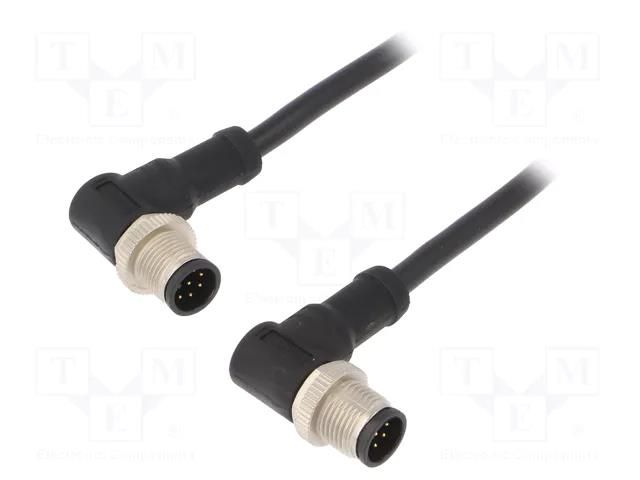 Cable: for sensors/automation; PIN: 8; with metal nut; plug; 30V AMPHENOL LTW M12A08MR12AMRSD001