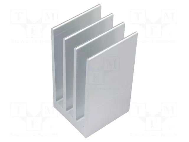 Heatsink: extruded; grilled; natural; L: 37.5mm; W: 35mm; H: 70mm FISCHER ELEKTRONIK SK654/37.5/AL