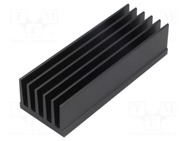 Heatsink: extruded; grilled; black; L: 100mm; W: 36.8mm; H: 25mm FISCHER ELEKTRONIK SK657/100/SA