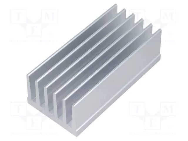 Heatsink: extruded; grilled; natural; L: 75mm; W: 36.8mm; H: 25mm FISCHER ELEKTRONIK SK657/75/AL
