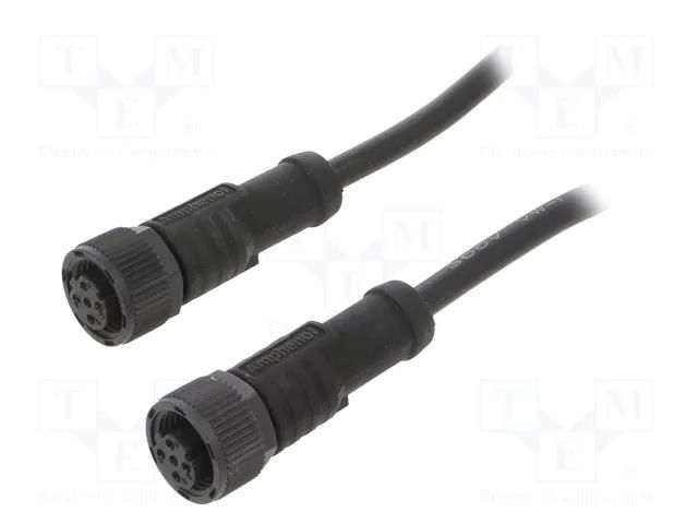 Cable: for sensors/automation; PIN: 4; with plastic nut; plug AMPHENOL LTW MSDP04FLSDPFLSD001