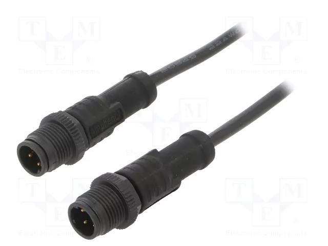 Cable: for sensors/automation; PIN: 4; with plastic nut; plug AMPHENOL LTW MSDP04MLSDPMLSB001