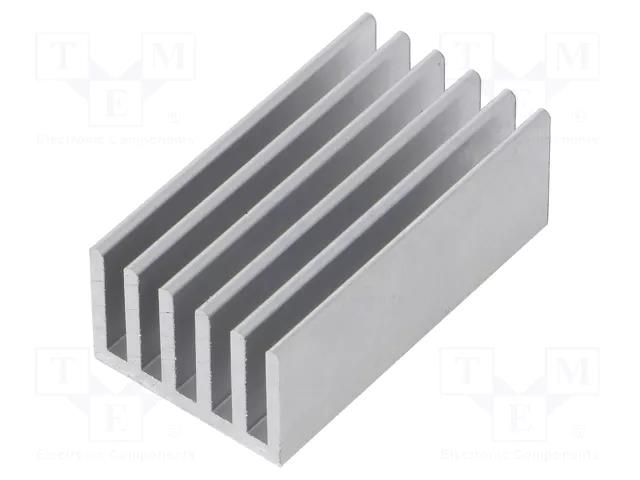 Heatsink: extruded; grilled; aluminium; L: 37.5mm; W: 21mm; H: 14mm FISCHER ELEKTRONIK SK653/37.5/AL