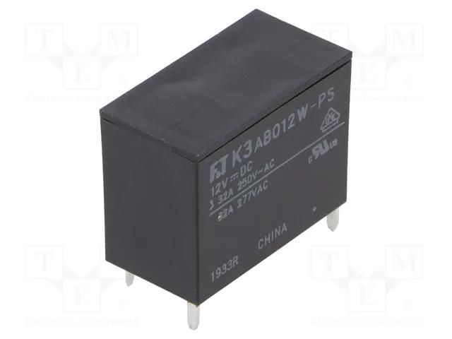 Relay: electromagnetic; SPST-NO; Ucoil: 12VDC; 32A; max.250VAC FCL Components FTR-K3AB012W-PS