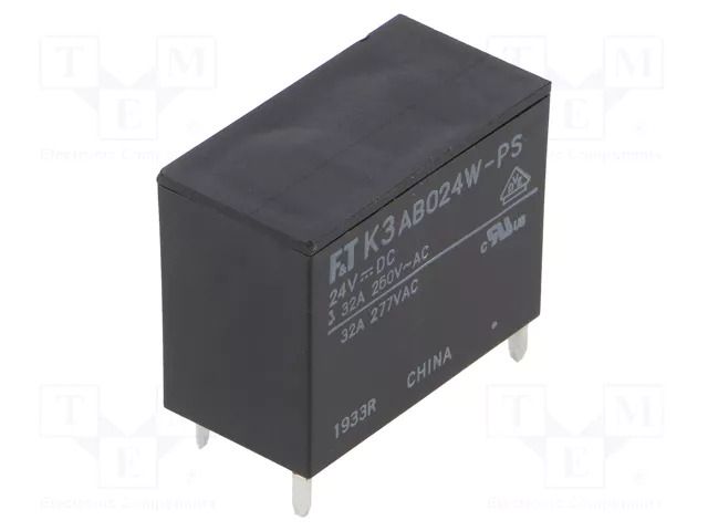 Relay: electromagnetic; SPST-NO; Ucoil: 24VDC; 32A; max.250VAC FCL Components FTR-K3AB024W-PS