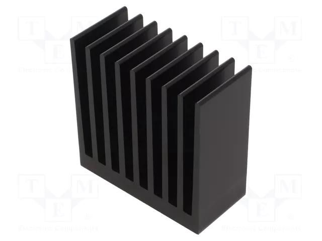 Heatsink: extruded; grilled; black; L: 37.5mm; W: 80mm; H: 80mm FISCHER ELEKTRONIK SK655/37.5/SA
