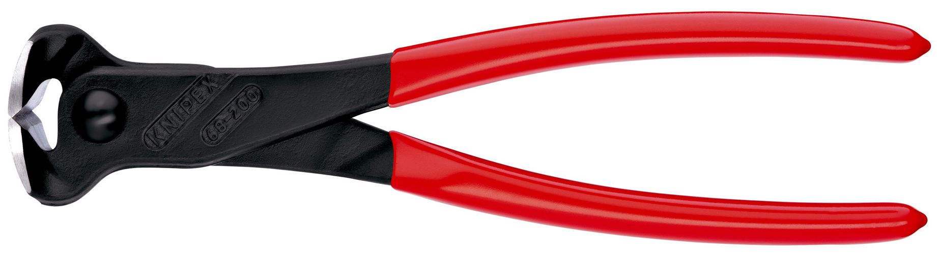 KNIPEX 68 01 200 End Cutting Nipper plastic coated black atramentized 200 mm 68 01 200 4003773013815