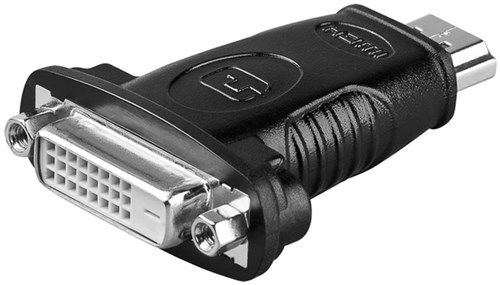 Standard HDMI™/DVI-D Adapter,, black - DVI-D male Dual-Link (24+1 pin) > HDMI™ connector male (type A) 68098