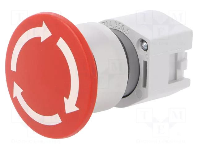Switch: emergency stop; 22mm; Stabl.pos: 2; red; none; IP65; OptoHiT EAO 704.075.2