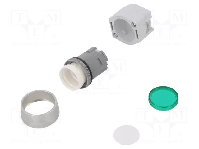 Switch: push-button; 22mm; Stabl.pos: 2; green; none; IP65; flat EAO 704.042.5