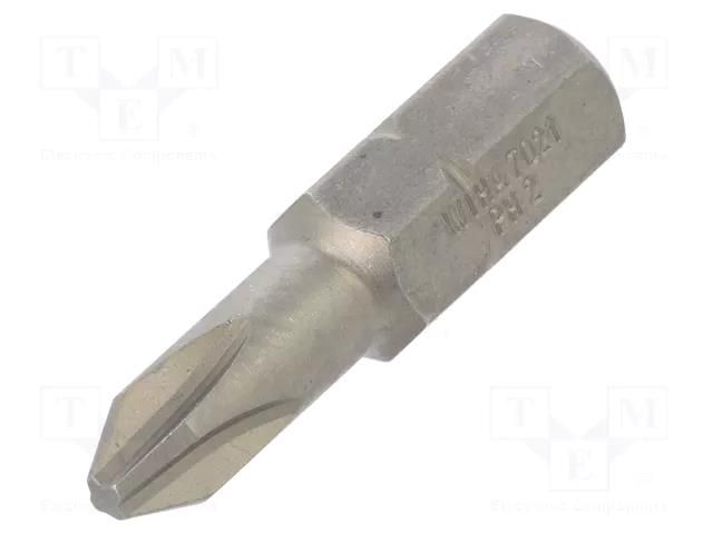 Screwdriver bit; Phillips; PH2; Overall len: 32mm; STANDARD WIHA WIHA.01750