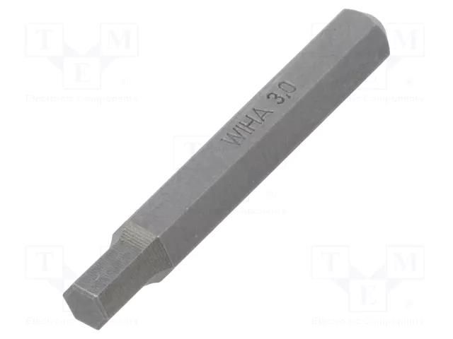 Screwdriver bit; hex key; HEX 3mm; Overall len: 28mm; MICRO WIHA WIHA.40620