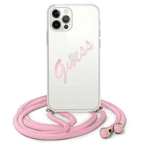 Guess GUHCP12MCRTVSPI iPhone 12/12 Pro 6.1&quot; pink/pink hardcase Script Vintage, Guess 3700740495377 3700740495377