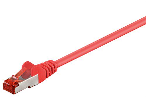 CAT 6 Patch Cable S/FTP (PiMF), red, 2 m - copper conductor (CU), halogen-free cable sheath (LSZH) 68279