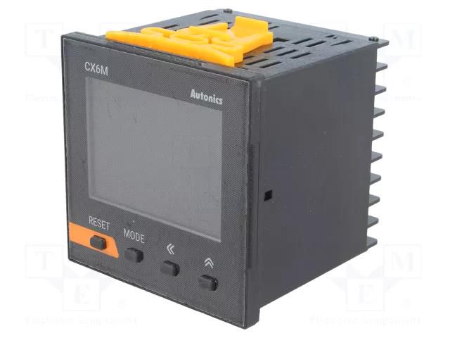 Counter: electronical; LCD; time/pulses; SPST; IN 1: voltage AUTONICS CX6M-2P4F