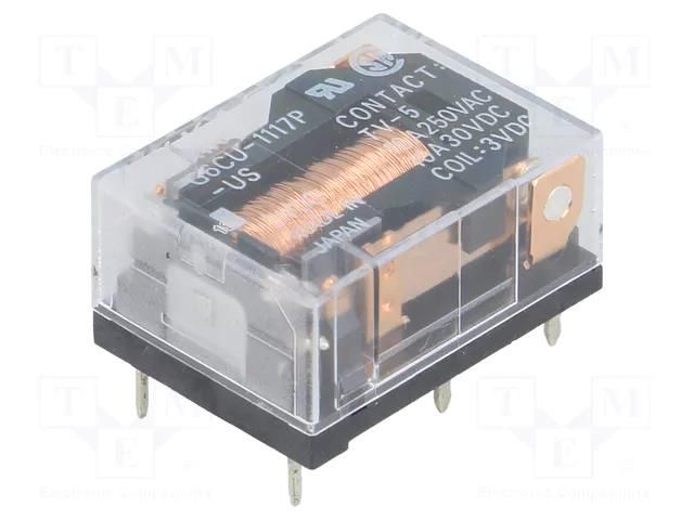 Relay: electromagnetic; SPST-NO; Ucoil: 3VDC; Icontacts max: 10A OMRON Electronic Components G6CU-1117P-US-3DC