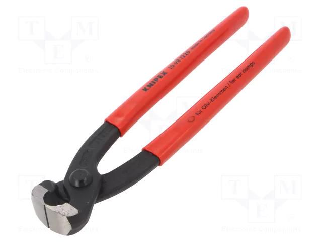 Pliers; end,for ear clamp,stainless steel ties; 220mm KNIPEX KNP.1098I220
