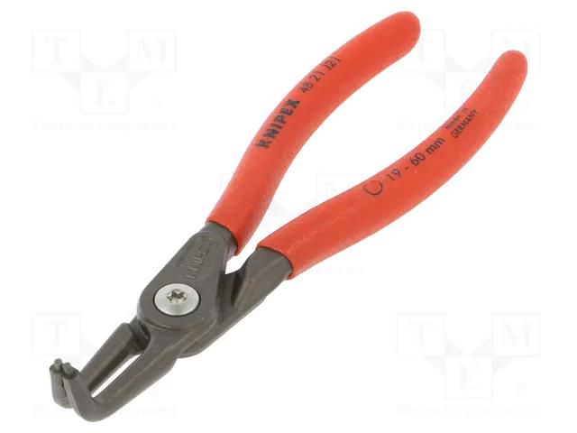 Pliers; for circlip; internal; 19÷60mm; Pliers len: 165mm; angular KNIPEX KNP.4821J21